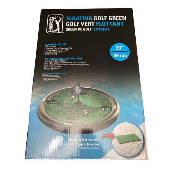 PGA Tour Floating Golf Green Pool Backyard Game Set Swimming Floating Golf 39in - Picture 2 of 4